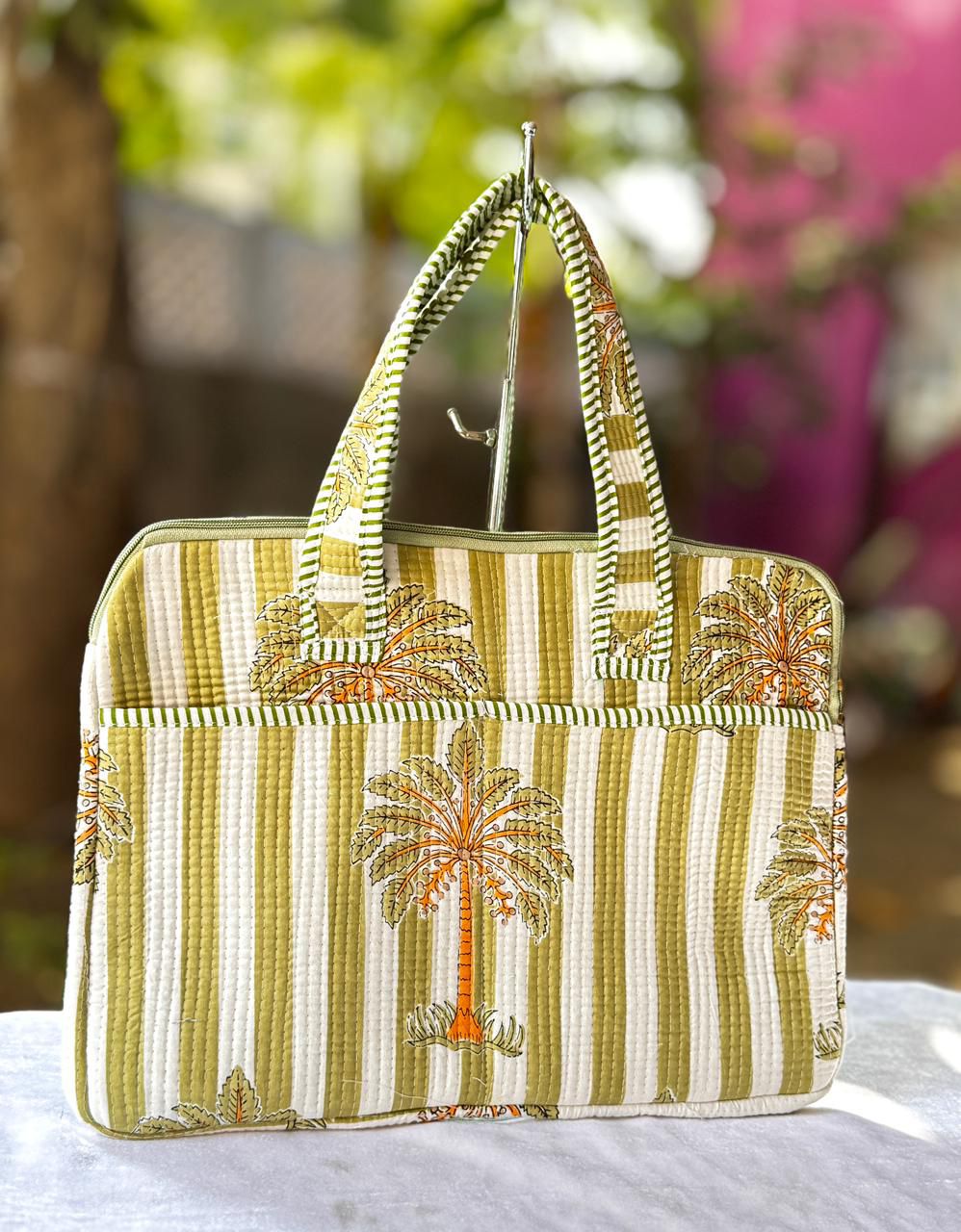 lal pushp striped quilted tote (copy)