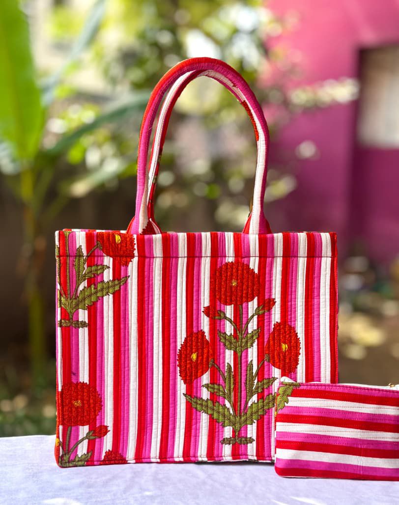 neel pushp quilted tote (copy)